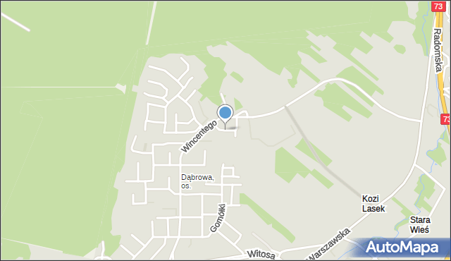 Kielce, Smuglewicza Franciszka, mapa Kielc