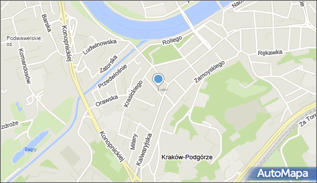 Kraków, Smolki, mapa Krakowa