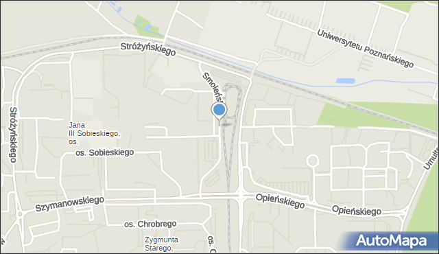 Poznań, Smoleńska, mapa Poznania
