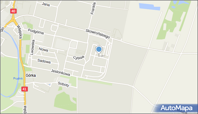 Prudnik, Smolki Alojzego, mapa Prudnik
