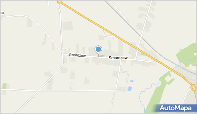 Smardzew gmina Wróblew, Smardzew, mapa Smardzew gmina Wróblew