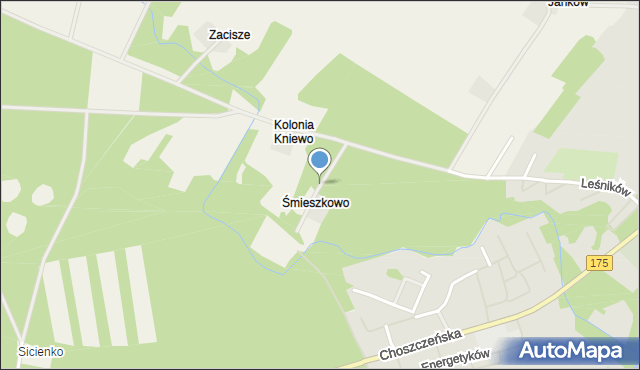 Śmieszkowo gmina Drawno, Śmieszkowo, mapa Śmieszkowo gmina Drawno