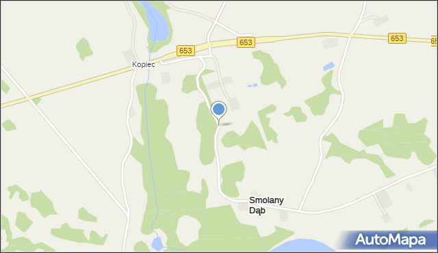 Smolany Dąb, Smolany Dąb, mapa Smolany Dąb