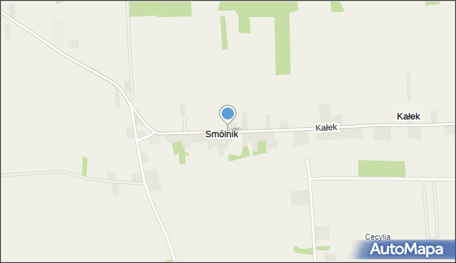 Smólnik gmina Krzymów, Smólnik, mapa Smólnik gmina Krzymów