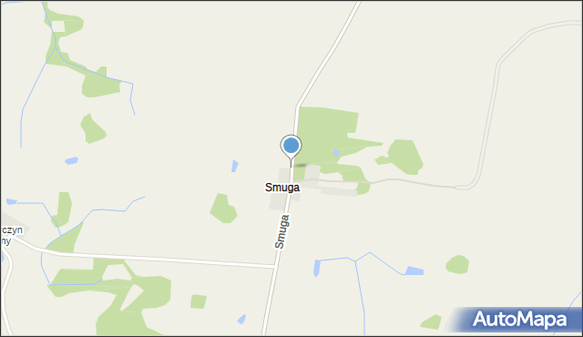 Smuga gmina Trzcińsko-Zdrój, Smuga, mapa Smuga gmina Trzcińsko-Zdrój