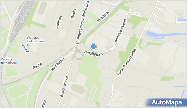 Szczecin, Smolańska, mapa Szczecina