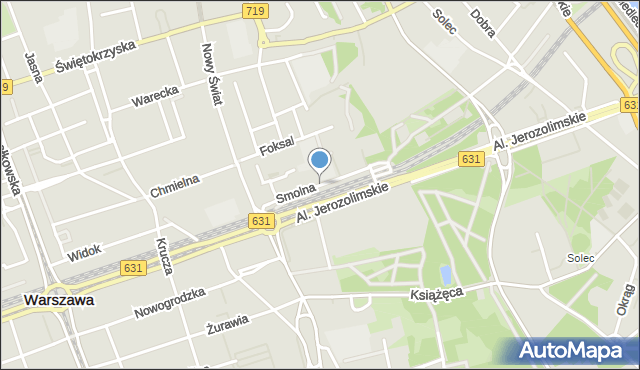 Warszawa, Smolna, mapa Warszawy