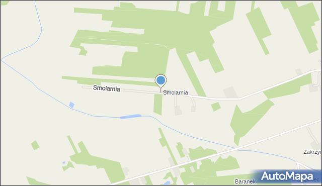 Zakrzyn, Smolarnia, mapa Zakrzyn