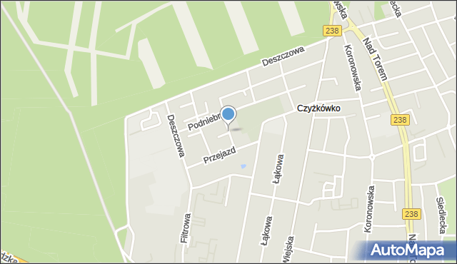 Bydgoszcz, Śniegowa, mapa Bydgoszczy