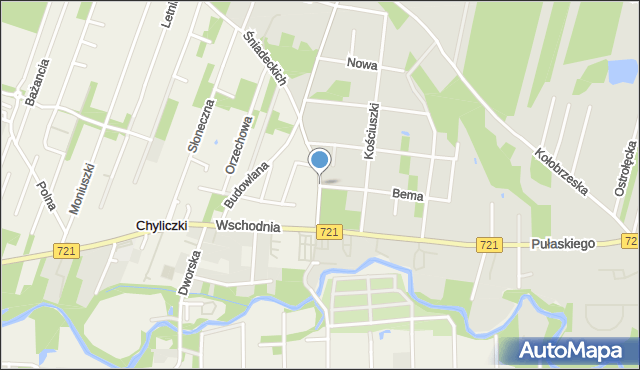 Chyliczki gmina Piaseczno, Śniadeckich, mapa Chyliczki gmina Piaseczno