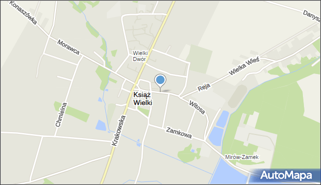 Książ Wielki, Śniadeckiego Jana, mapa Książ Wielki