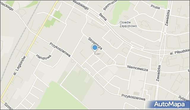 Łomża, Śniadeckiego Jędrzeja, mapa Łomży