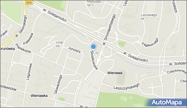 Lublin, Snopkowska, mapa Lublina