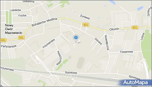 Nowy Dwór Mazowiecki, Śniadeckich, mapa Nowy Dwór Mazowiecki