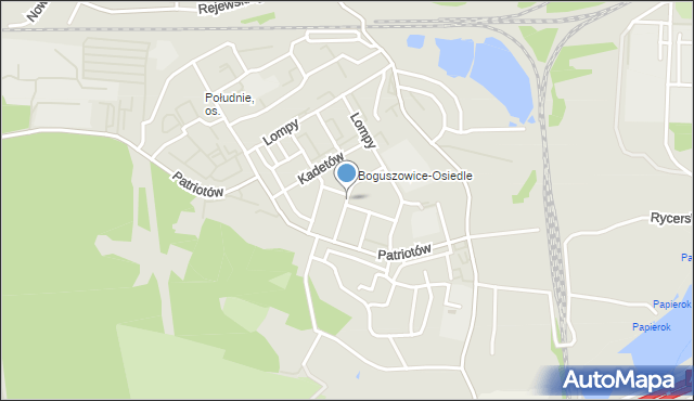 Rybnik, Śniadeckiego Jędrzeja, mapa Rybnika