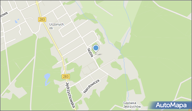 Zielona Góra, Śniadeckiego Jędrzeja, mapa Zielona Góra