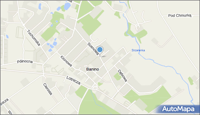 Banino, Sosnowa, mapa Banino