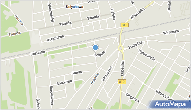 Biała Podlaska, Sowia, mapa Białej Podlaskiej