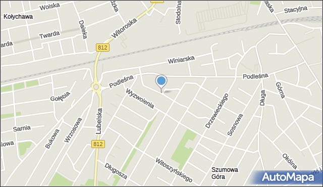 Biała Podlaska, Sowińskiego Józefa, gen., mapa Białej Podlaskiej
