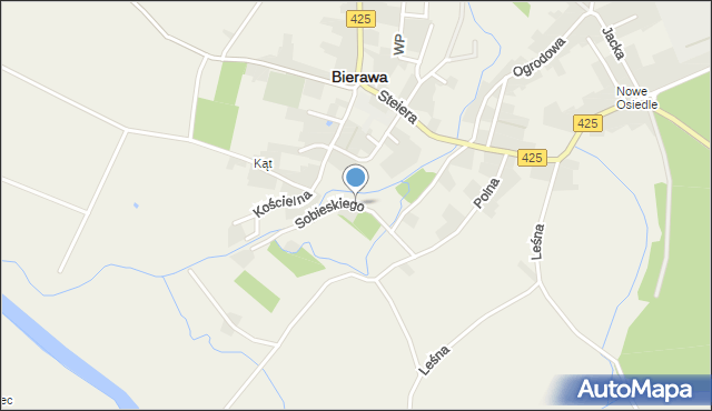 Bierawa, Sobieskiego, mapa Bierawa