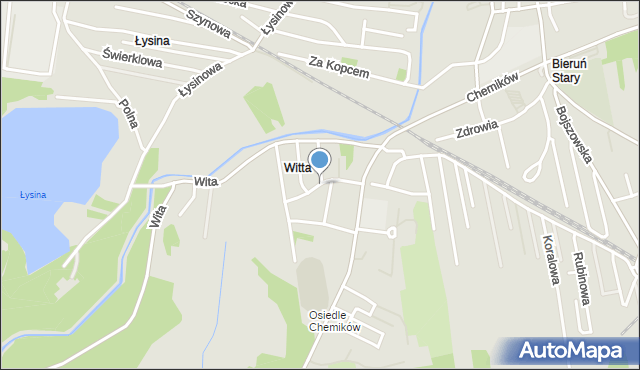 Bieruń, Solidarności, mapa Bieruń