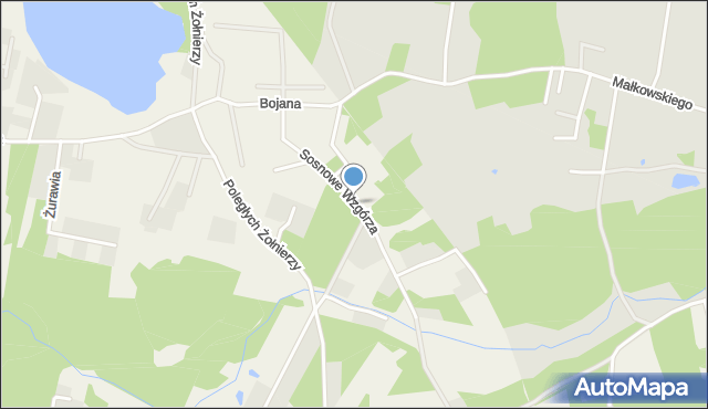 Bojano, Sosnowe Wzgórza, mapa Bojano