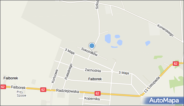 Brześć Kujawski, Sokolników, mapa Brześć Kujawski