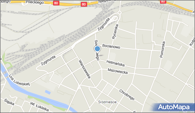 Bydgoszcz, Sowińskiego Józefa, gen., mapa Bydgoszczy