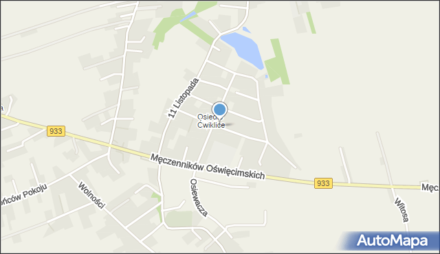Ćwiklice, Sosnkowskiego Kazimierza, gen., mapa Ćwiklice