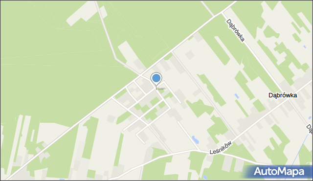 Dąbrówka gmina Radomsko, Sosnowa, mapa Dąbrówka gmina Radomsko