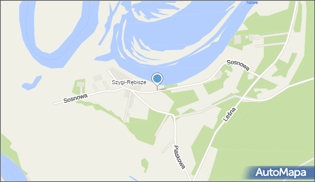 Dąbrówka gmina Różan, Sosnowa, mapa Dąbrówka gmina Różan