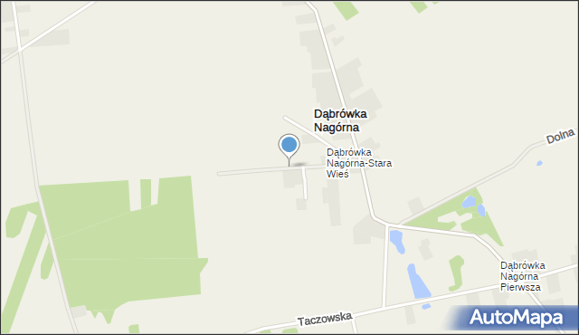 Dąbrówka Nagórna, Sosnowa, mapa Dąbrówka Nagórna