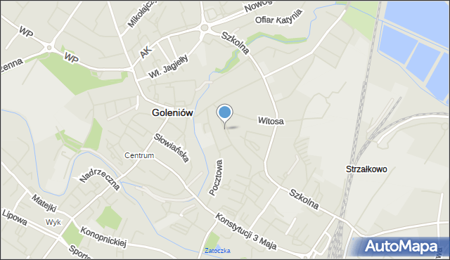 Goleniów, Sorysa Józefa, mapa Goleniów