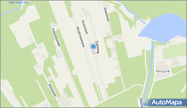 Gródek gmina Drzycim, Sosnowa, mapa Gródek gmina Drzycim