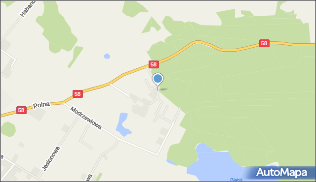 Jedwabno powiat szczycieński, Sosnowa, mapa Jedwabno powiat szczycieński