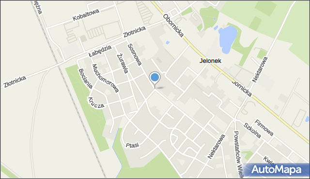 Jelonek gmina Suchy Las, Sosnowa, mapa Jelonek gmina Suchy Las