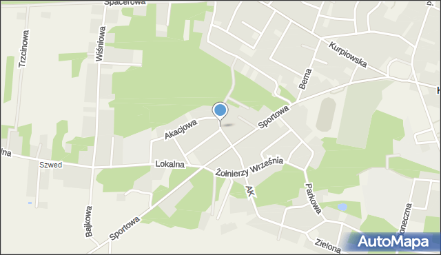Kadzidło, Sosnowa, mapa Kadzidło