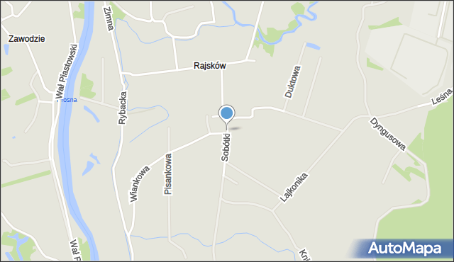 Kalisz, Sobótki, mapa Kalisza