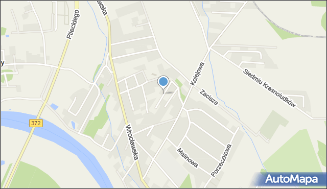 Kamieniec Wrocławski, Sosnowa, mapa Kamieniec Wrocławski