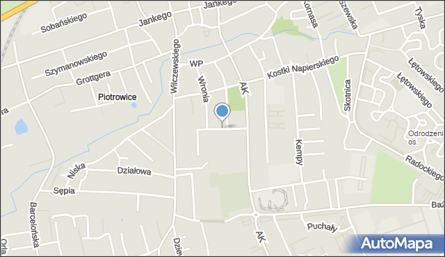 Katowice, Sokola, mapa Katowic
