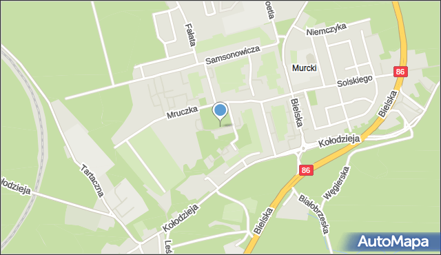 Katowice, Sokołowskiego Alfreda, mapa Katowic