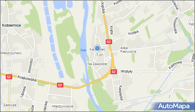 Kobiernice, Solna, mapa Kobiernice