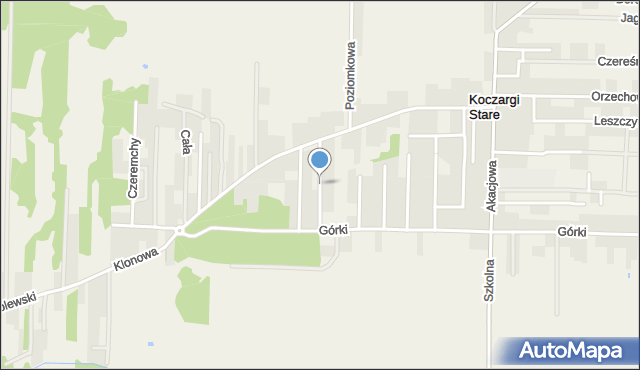 Koczargi Stare, Sosnowa, mapa Koczargi Stare