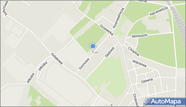 Kostrzyn nad Odrą, Sosnowa, mapa Kostrzyn nad Odrą