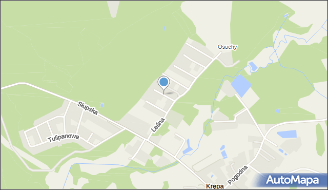 Krępa Słupska, Sosnowa, mapa Krępa Słupska