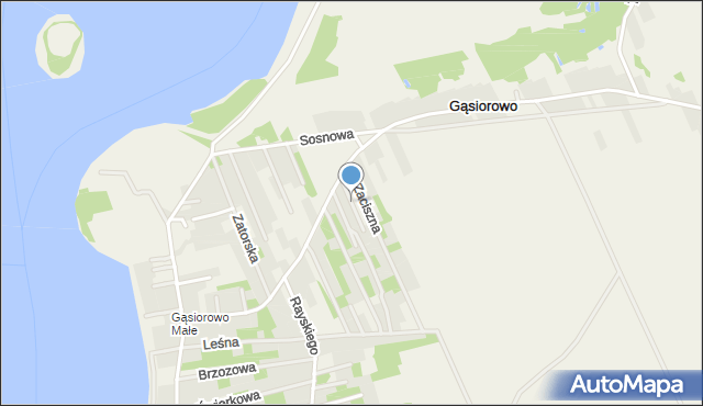 Łacha gmina Serock, Sowy, mapa Łacha gmina Serock