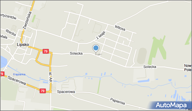 Lipsko, Solecka, mapa Lipsko