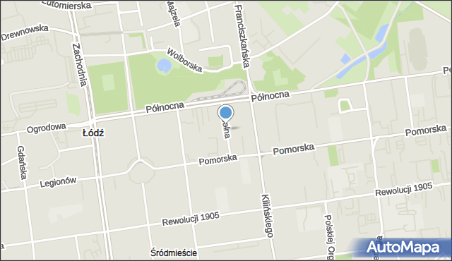 Łódź, Solna, mapa Łodzi