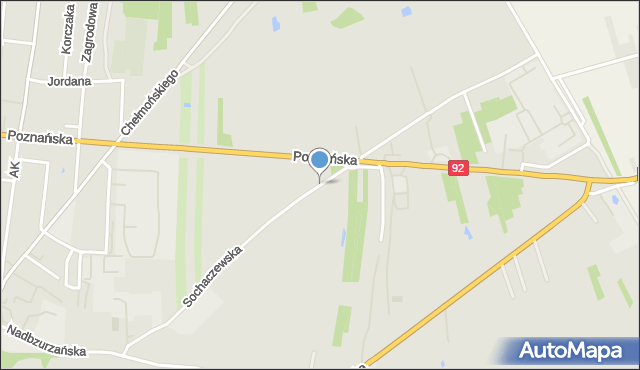 Łowicz, Sochaczewska, mapa Łowicza