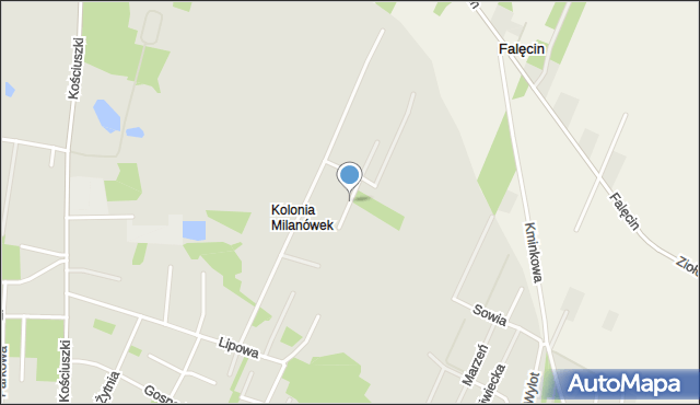 Milanówek, Sołecka, mapa Milanówek